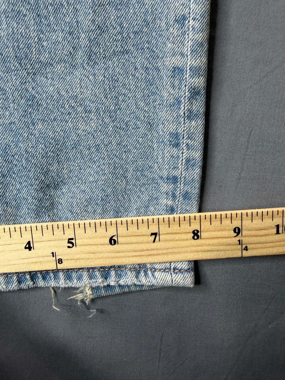 American Eagle Super High Rise Baggy Straight Denim distressed jeans Women’s 6 - Picture 8 of 8